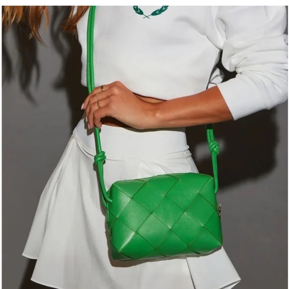 VICI Green Woven Crossbody Bag